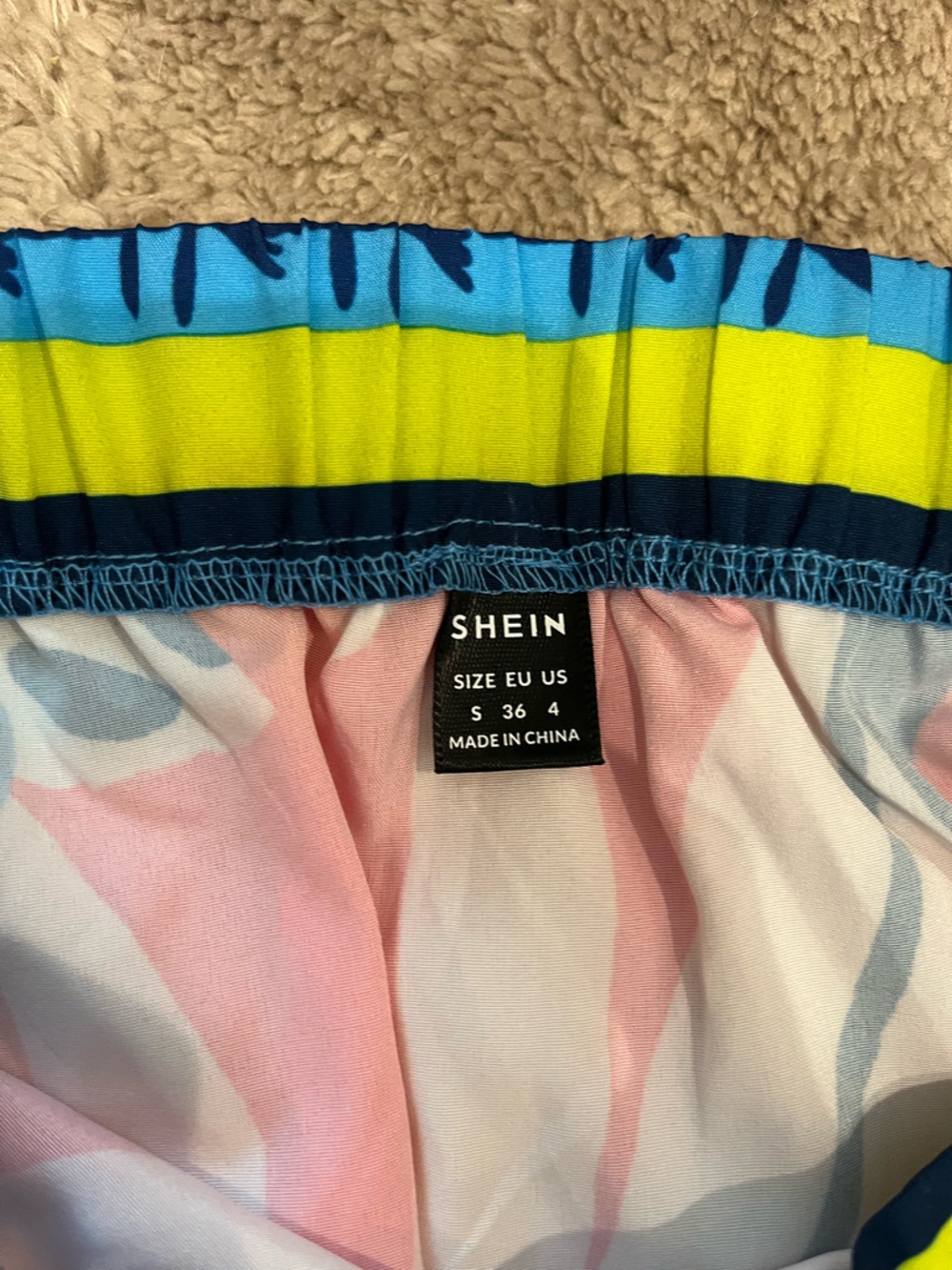 SHEIN Bright Multicolor Tropical Print Mini Skirt - Picture 5 of 6